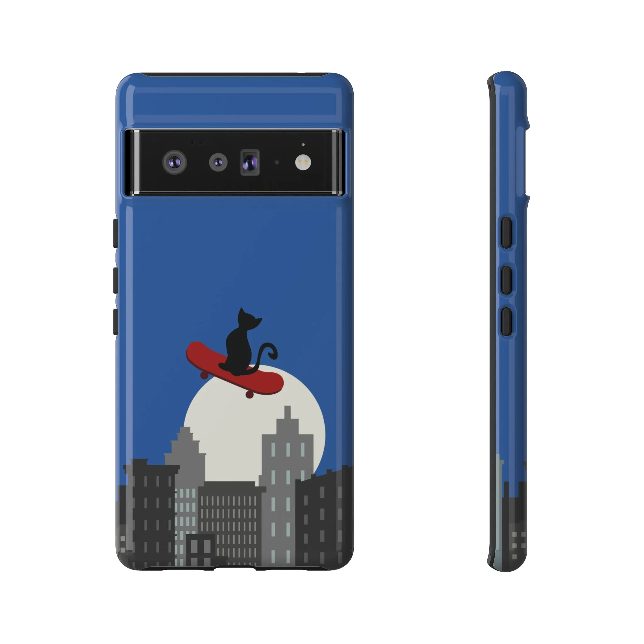Cat on skateboard Phone Case