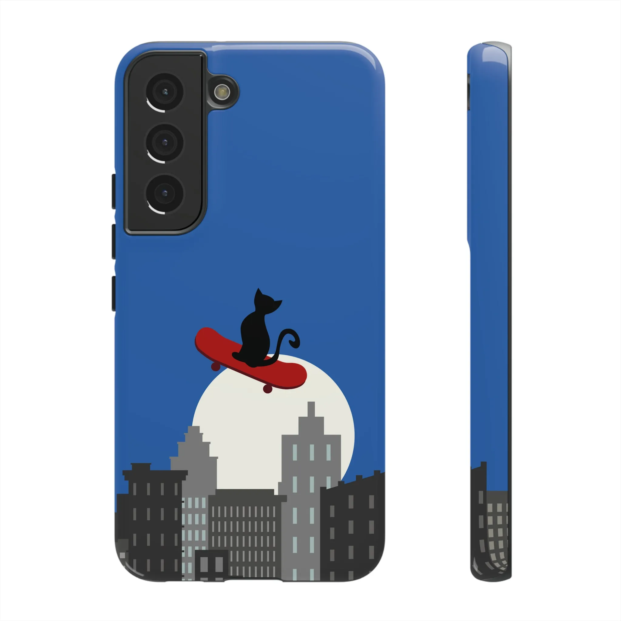 Cat on skateboard Phone Case