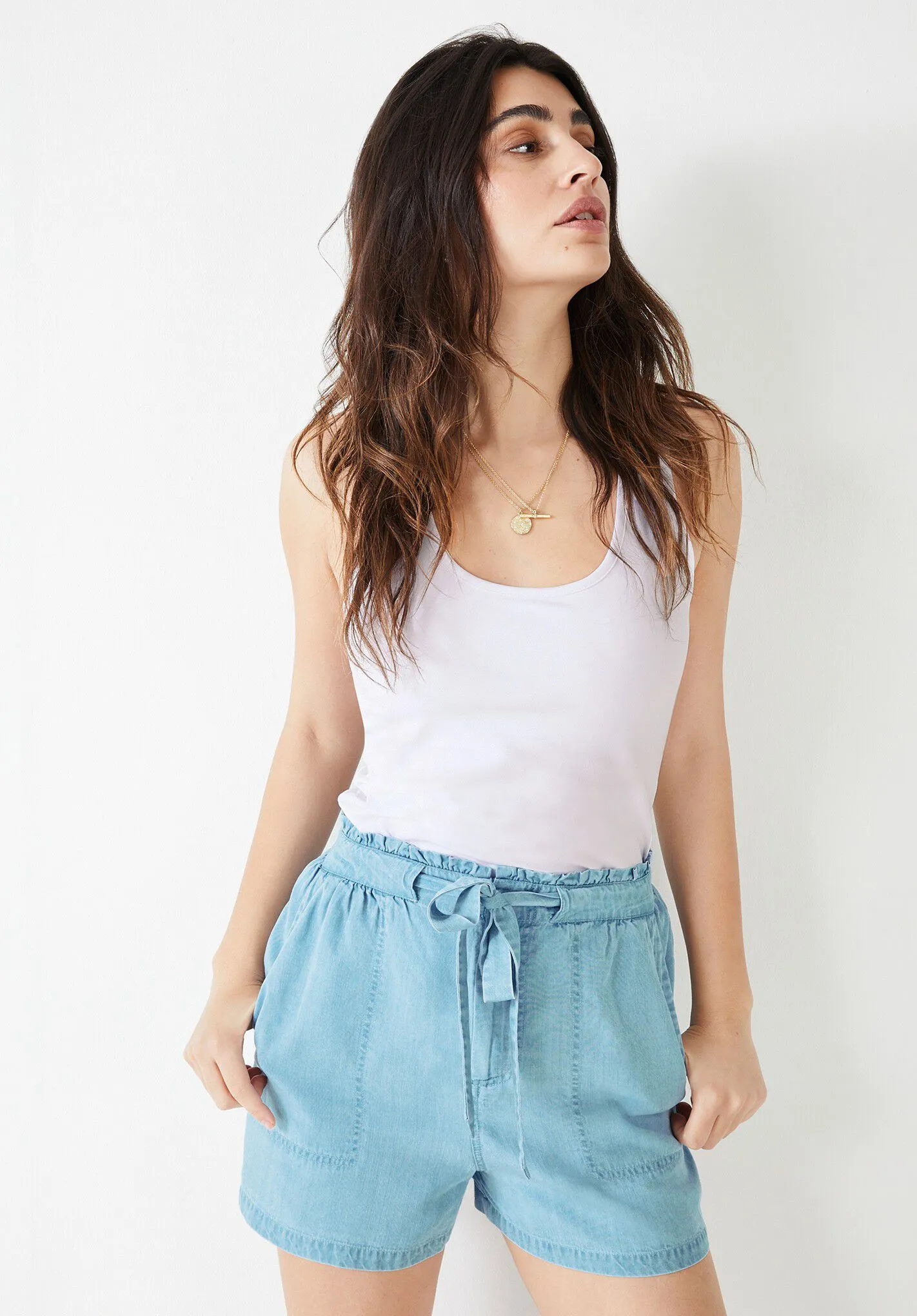 Chambray Shorts
