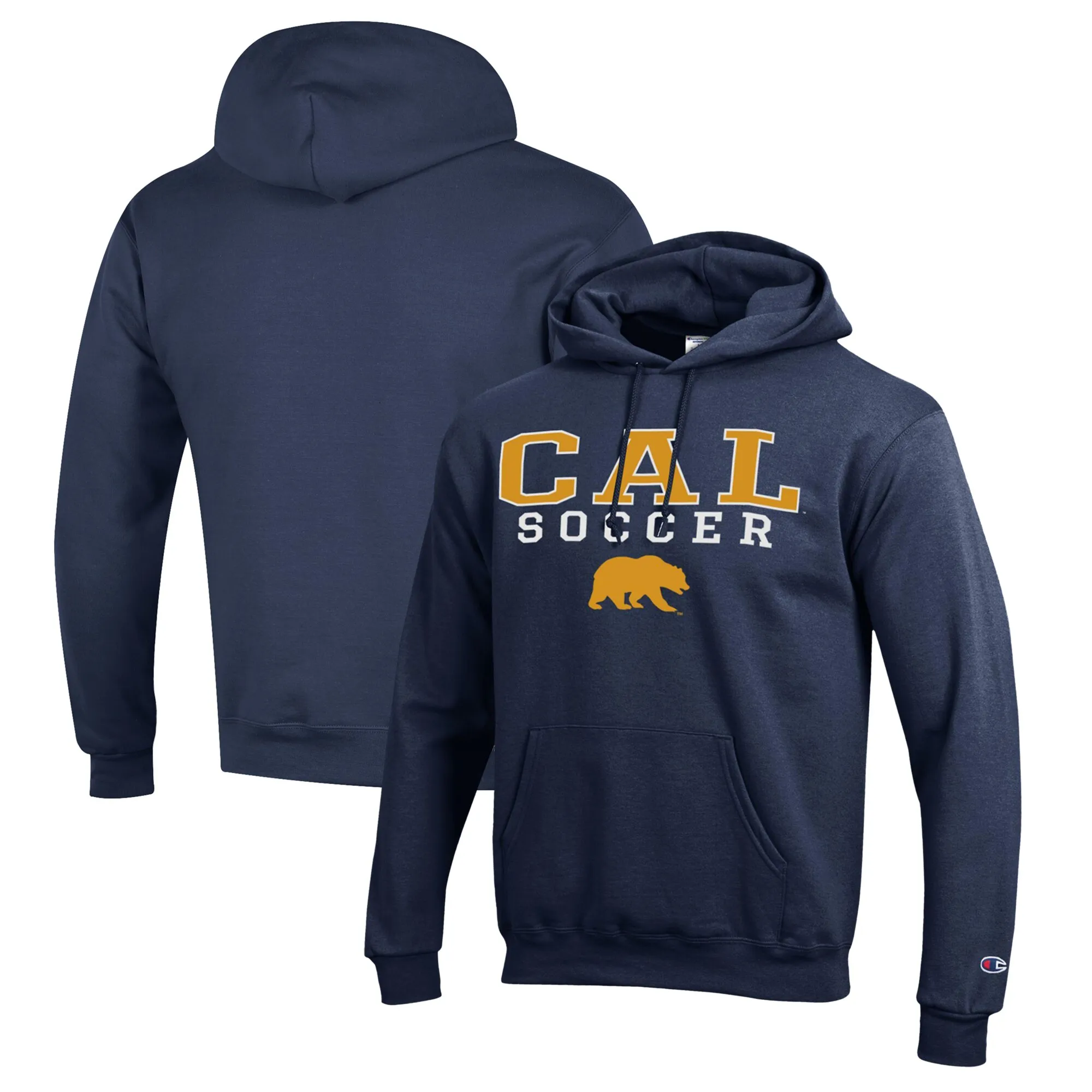 Champion Cal Bears Navy Soccer Stack Logo Powerblend Pullover Hoodie