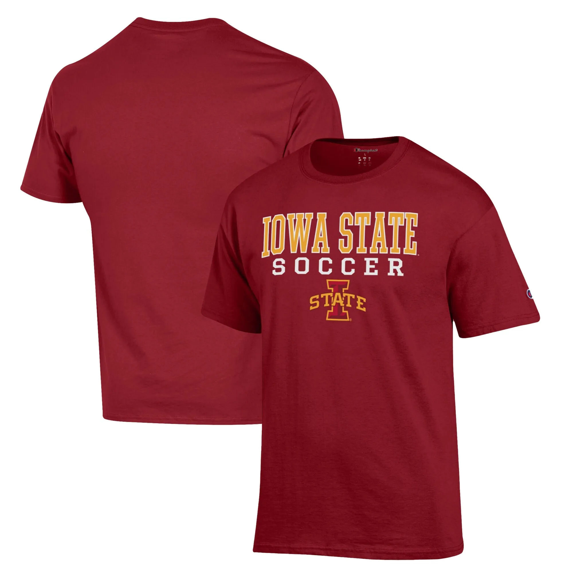 Champion Iowa State Cyclones Cardinal Soccer Stack Logo T-Shirt