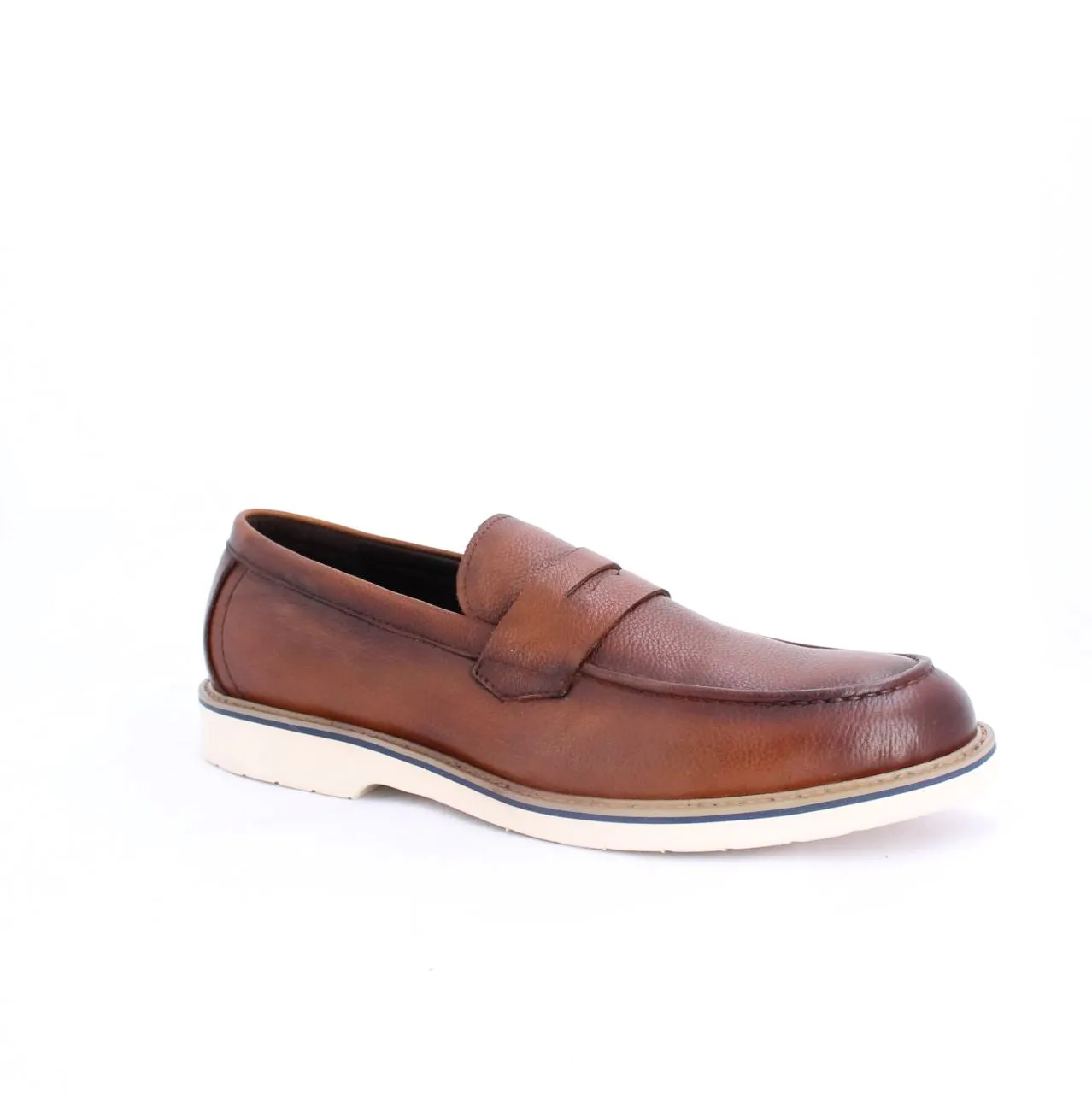 CHARLTONS MENS LEATHER LOAFERS-TAN