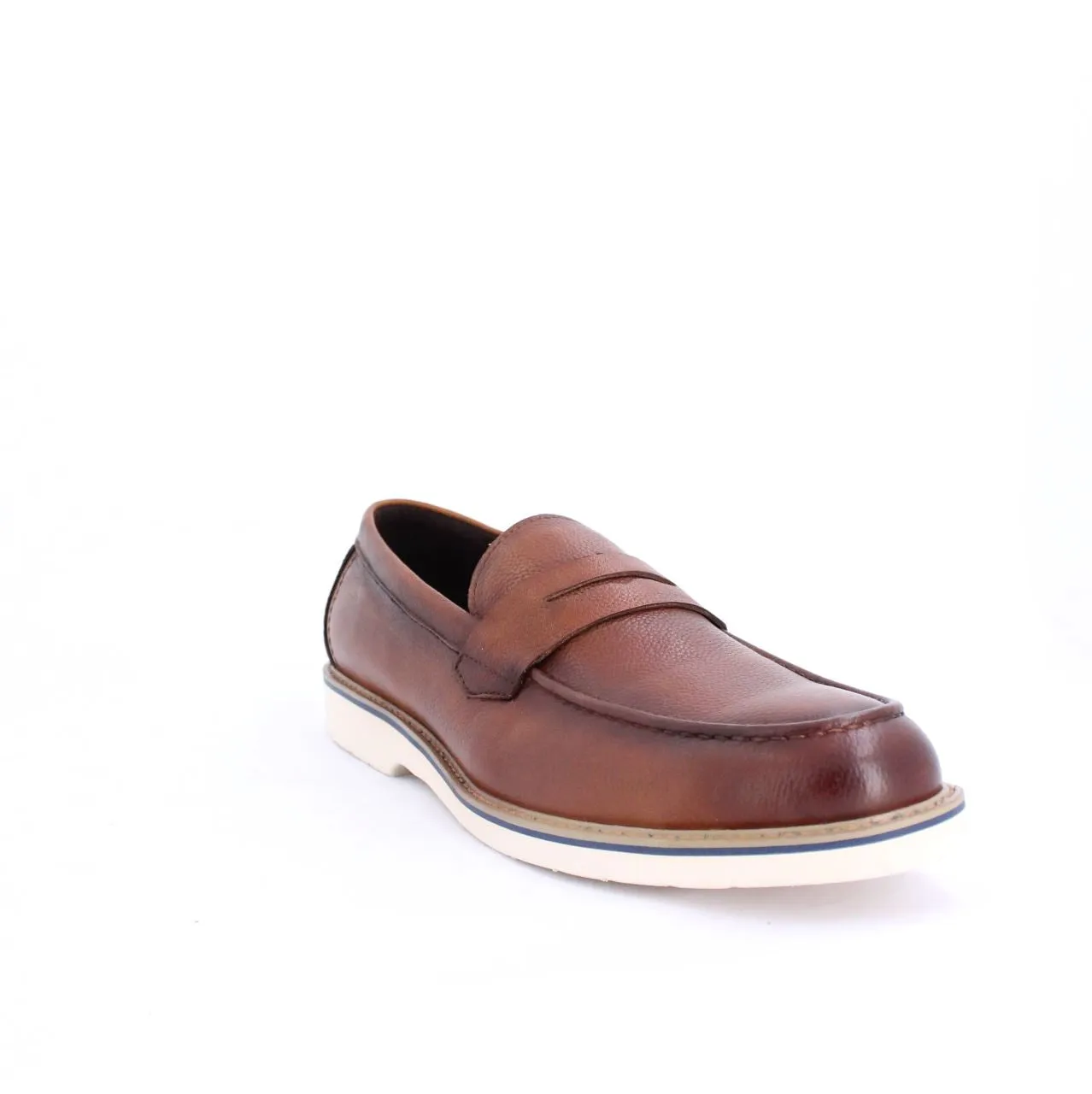 CHARLTONS MENS LEATHER LOAFERS-TAN