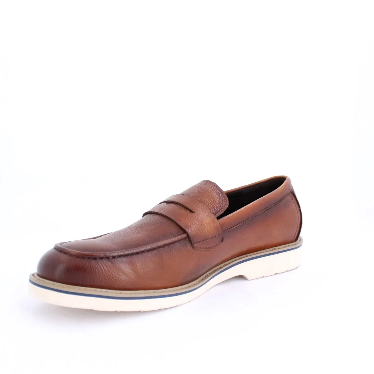 CHARLTONS MENS LEATHER LOAFERS-TAN