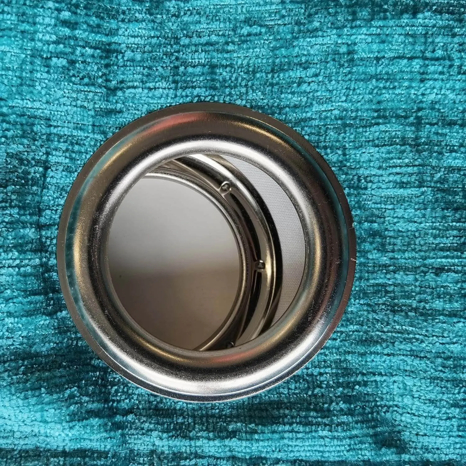 Chenille Eyelet Readymade Curtains - Turquoise