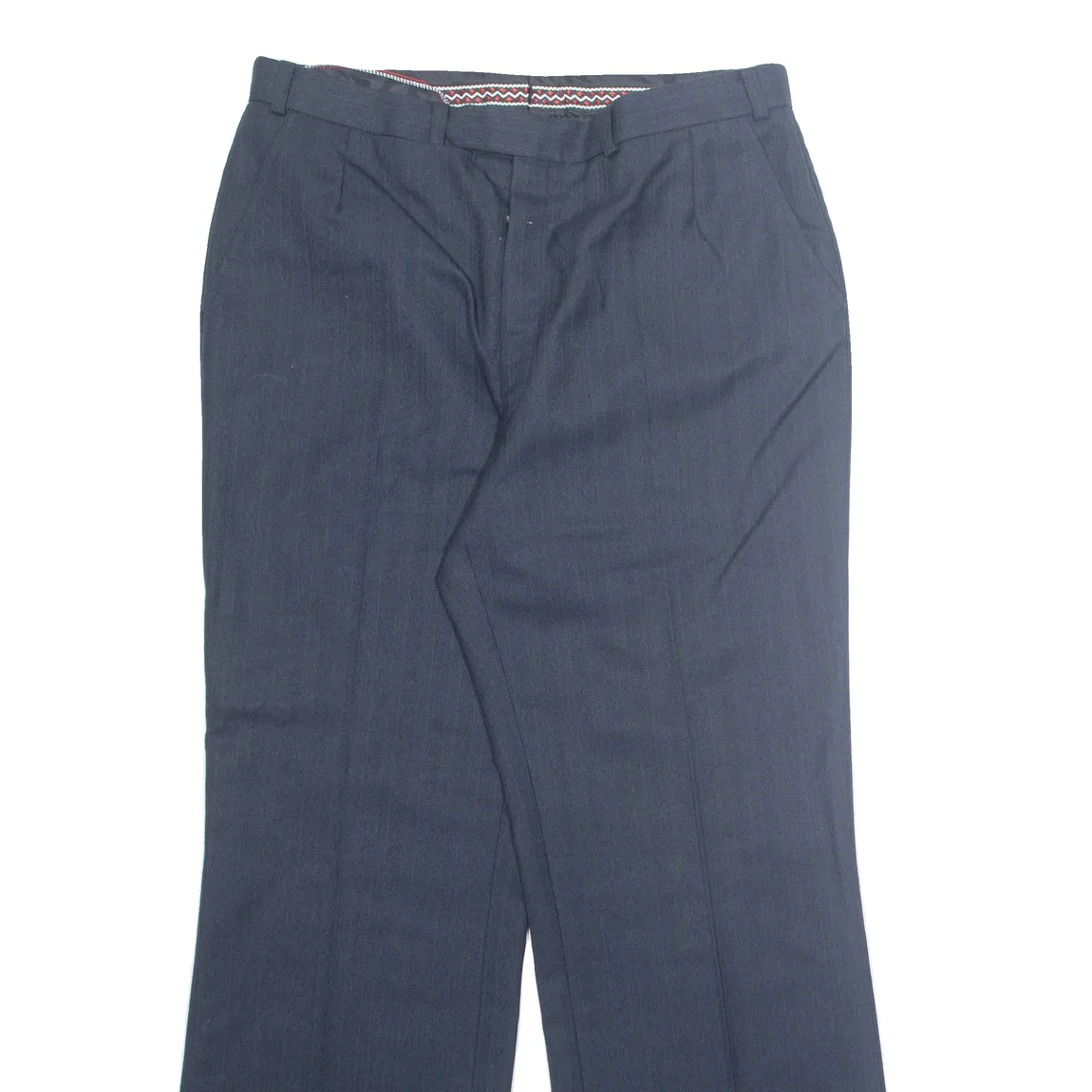 Chino Mens Trousers Blue Regular Straight W32 L28