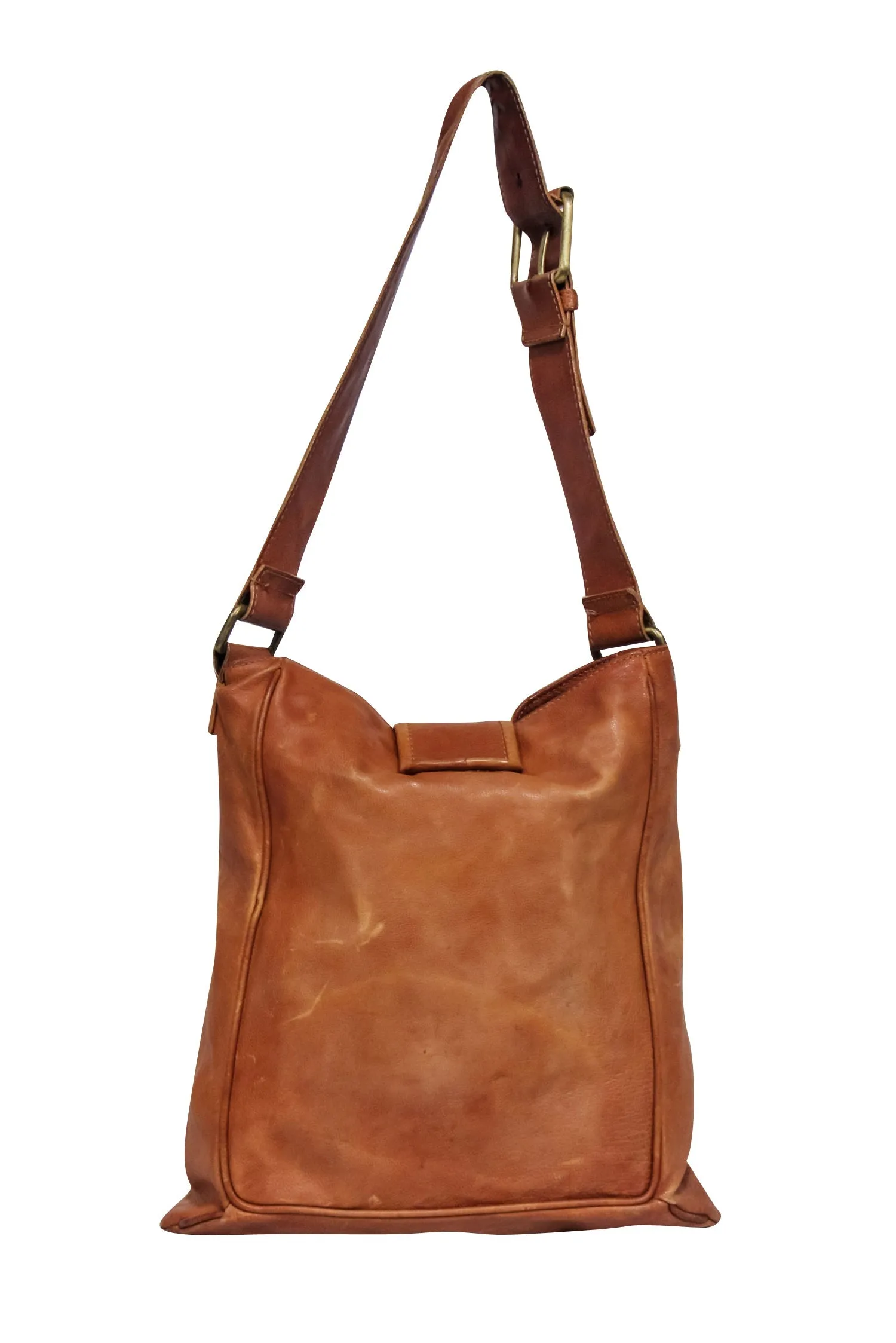Chloe - Tan Leather Rectangular Shoulder Bag