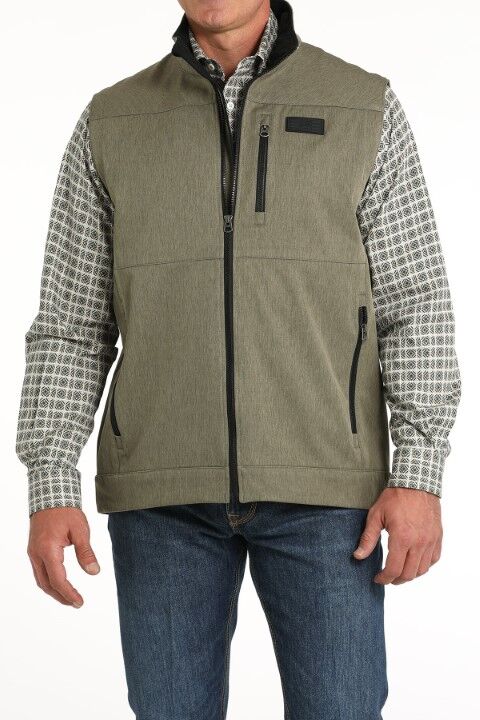 Cinch Men's Softshell Vest in Olive