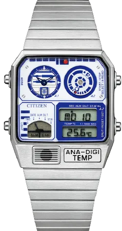 Citizen Retro Analog-Digital X Star Wars Record Label ANA-DIGI Temp Limited Edition Droid R2-D2 JG2117-51A