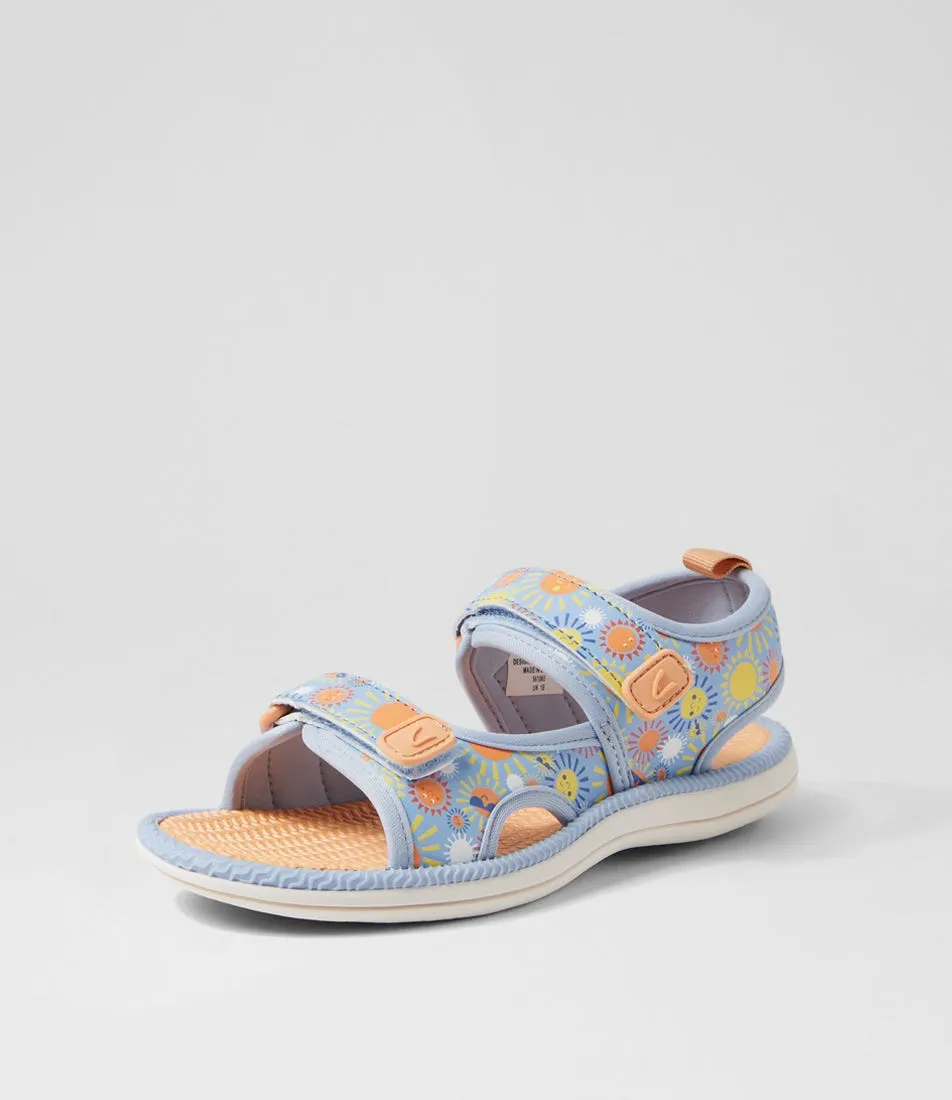 CLARKS Florence Tot Blue Suns Sandals