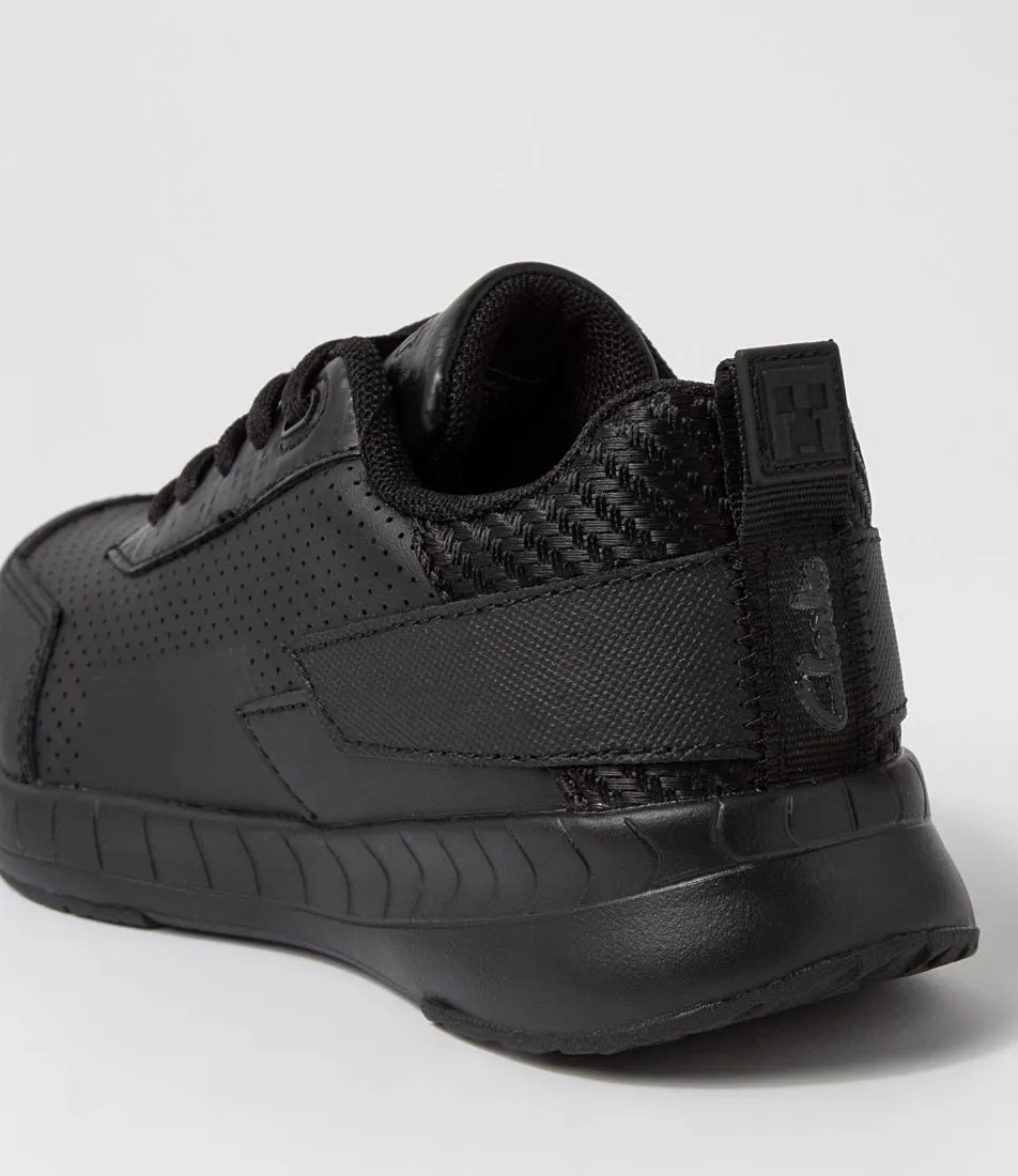 CLARKS Hero Jnr Lace E Mc Black Synthetic Leather Sneakers