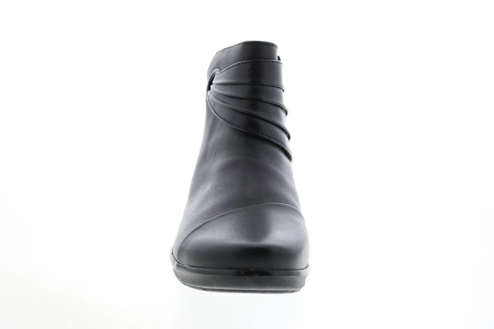 Clarks Hope Twirl 26145278 Womens Black Leather Zipper Ankle & Booties