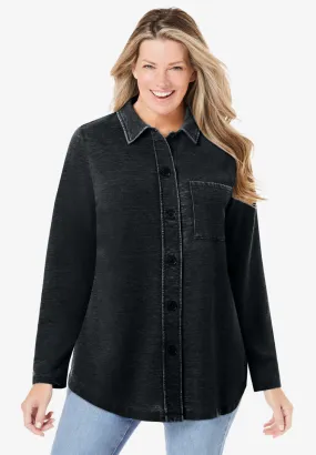 Cloud Bliss Button Front Tunic