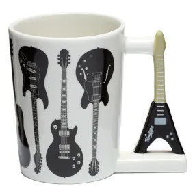 Collectable Shaped Handle Ceramic Mug - Headstock Rock Guitar SMUG329