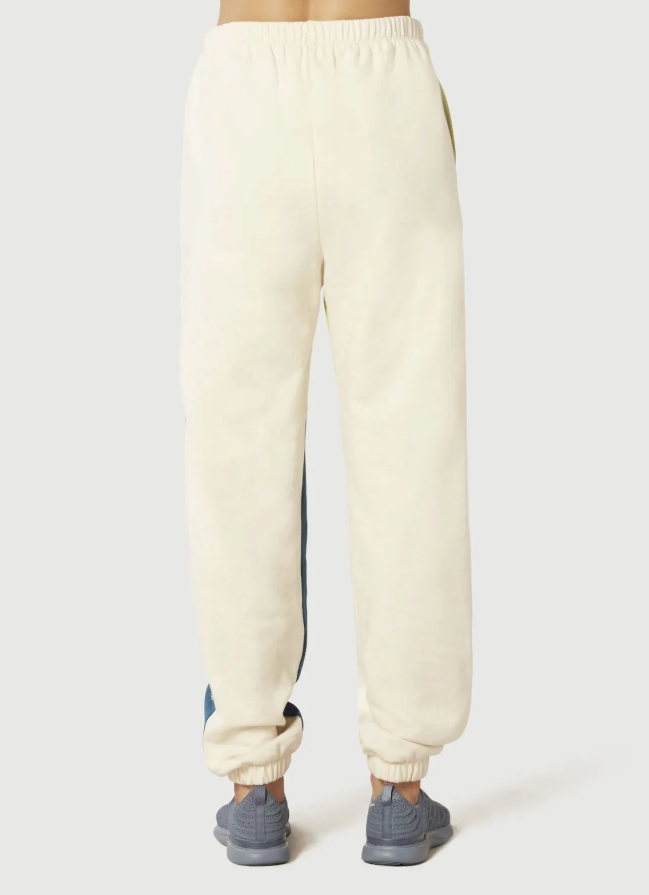 Color Block Ivory Combo Joggers -Made in USA  CLEARANCE FINAL SALE