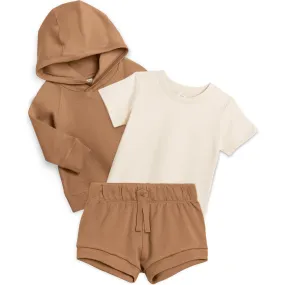 Colored Organics 3-Piece Classic Hoodie Set, Ginger