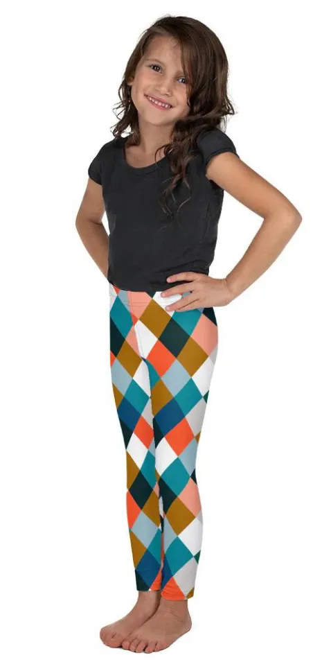 Colorful Rhombus Pattern Kid's Leggings