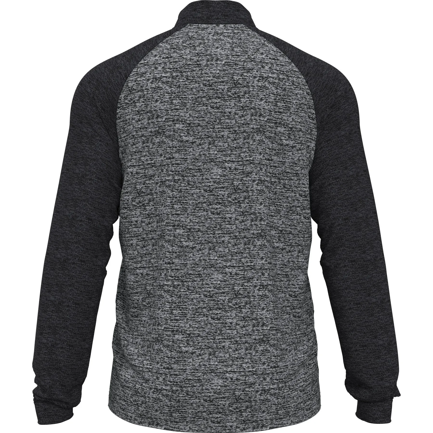 Colour Block 1/4 Zip Pullover In Dark Caviar Heather