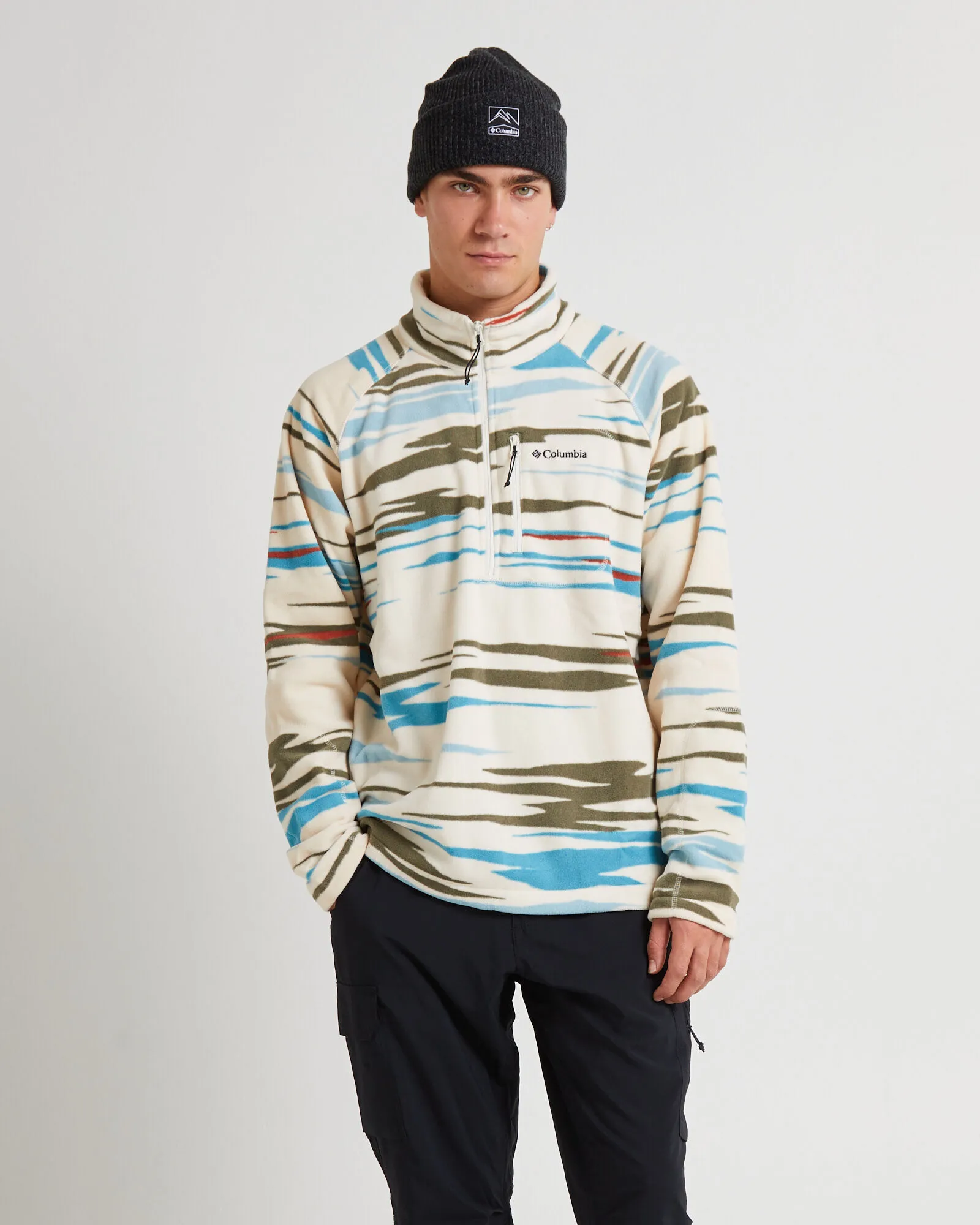 Columbia Fast Trek Printed Half Zip Jumper Chalk