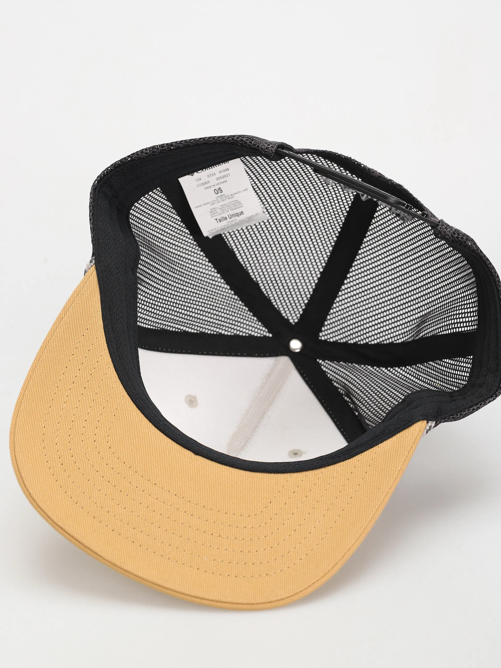 Columbia Flat Brim Snap Back Cap (dark stone/light camel/west fish)