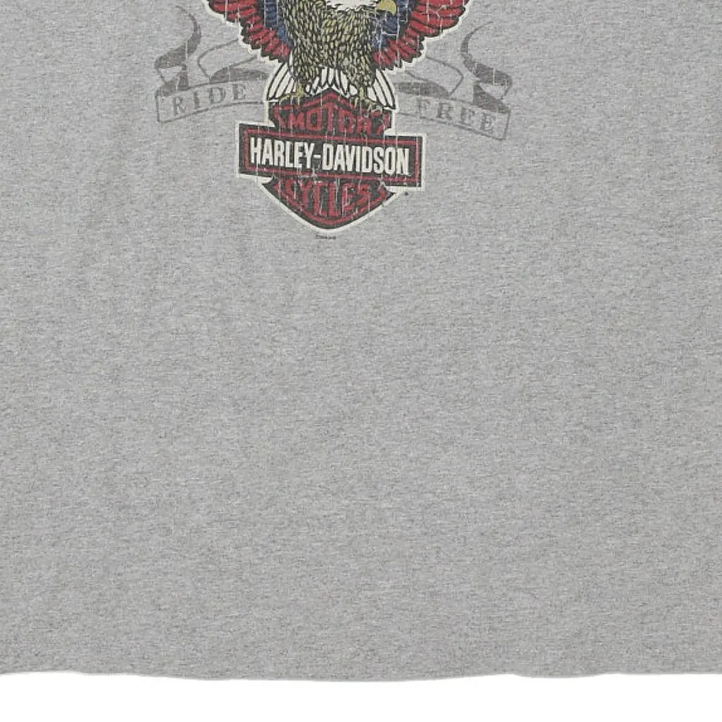 Columbus, Ohio Harley Davidson Graphic Vest - XL Grey Cotton
