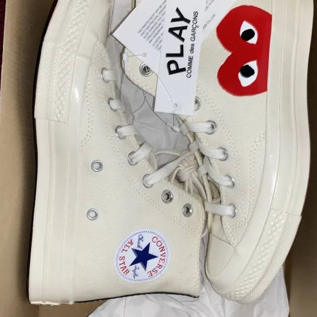 Comme des garÇons x chuck taylor all star hi 'milk