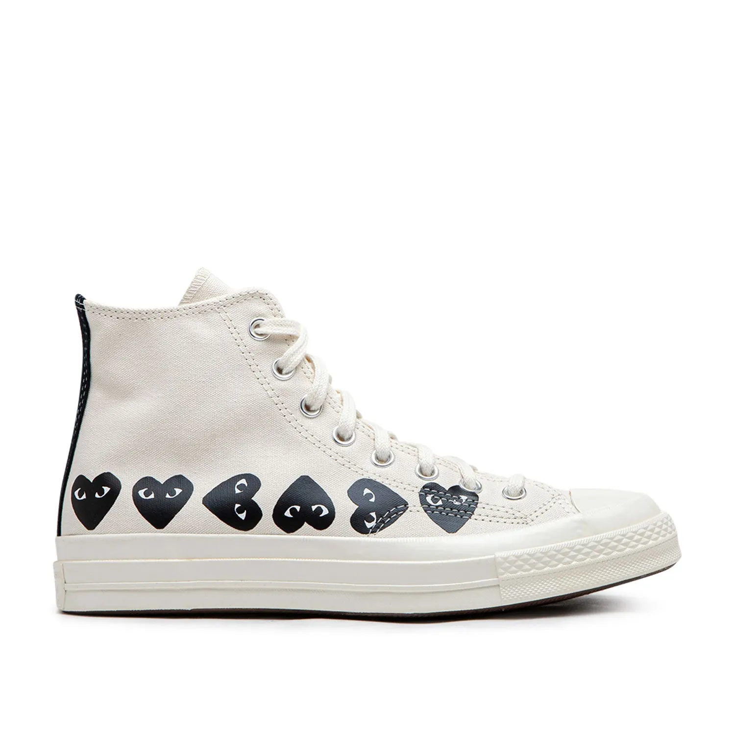 comme des garçons play x converse multi heart chuck taylor all star 70 high (white)