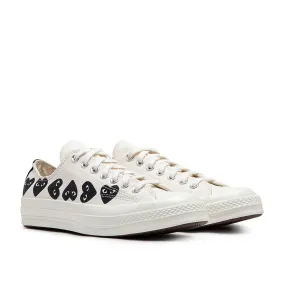 comme des garçons play x converse multi heart chuck taylor all star 70 low (white)