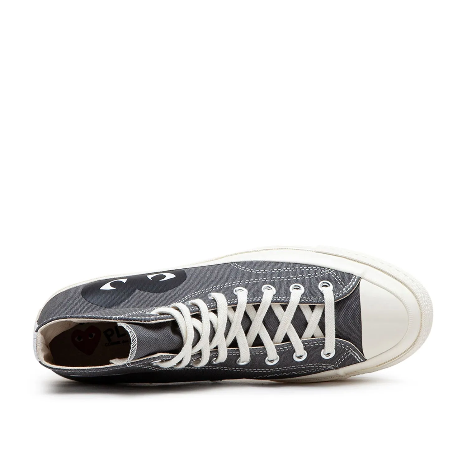 comme des garçons play x converse new big heart chuck taylor 70 high (grey)