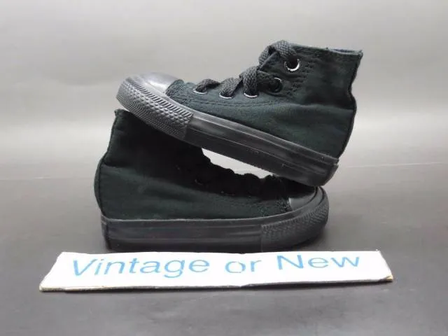 Converse all star hi chuck taylor black canvas toddler sz 3