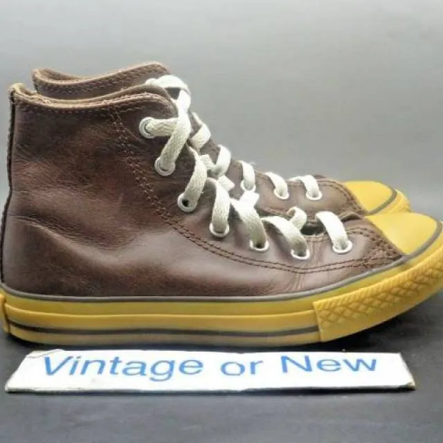 Converse All-Star HI Chuck Taylor Brown Gum Leather Pres...