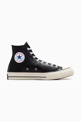 Converse leather trainers Chuck 70 HI black color A07200C