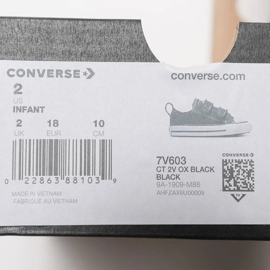 Converse Little Kids Chuck Taylor All Star Hook And Loop Ox (black)