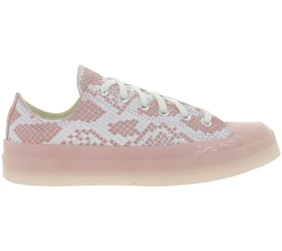 Converse x Golf Wang zapatillas de deporte de cuero auténtico cómodos zapatos bajos con aspecto de piel de serpiente Chuck 70 Ox