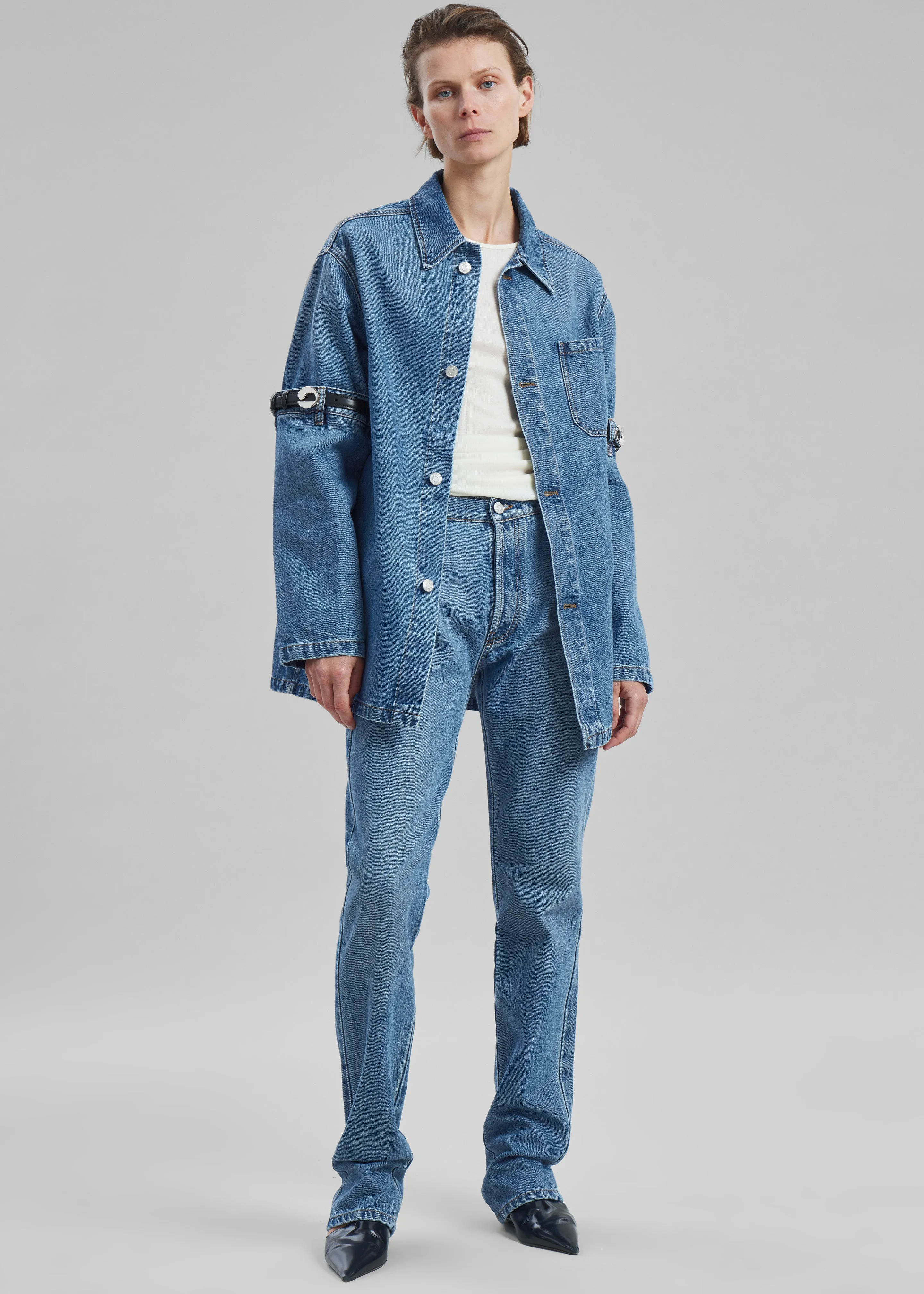 Coperni Open Hip Trousers - Washed Blue