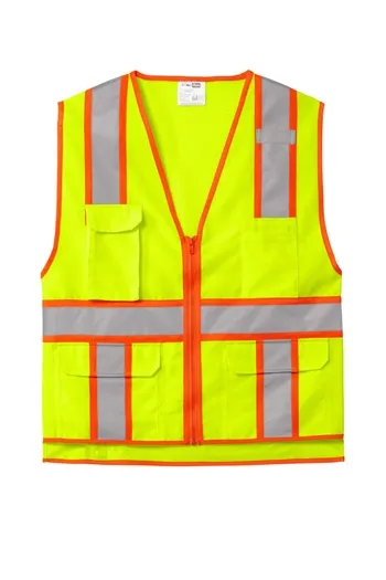 CornerStone - ANSI 107 Class 2 Surveyor Zippered Two-Tone Vest. CSV105