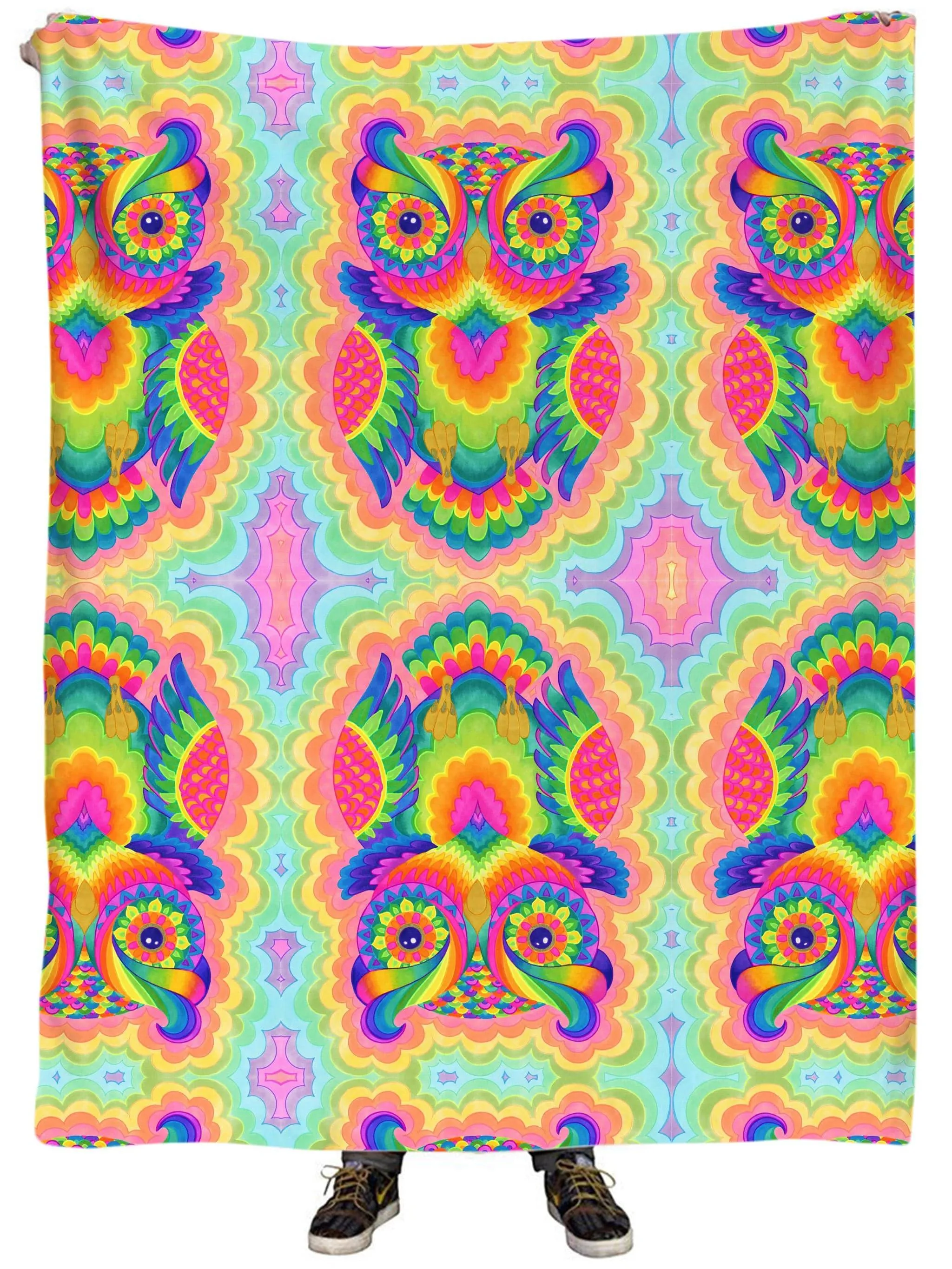 Cosmic Owl Plush Blanket
