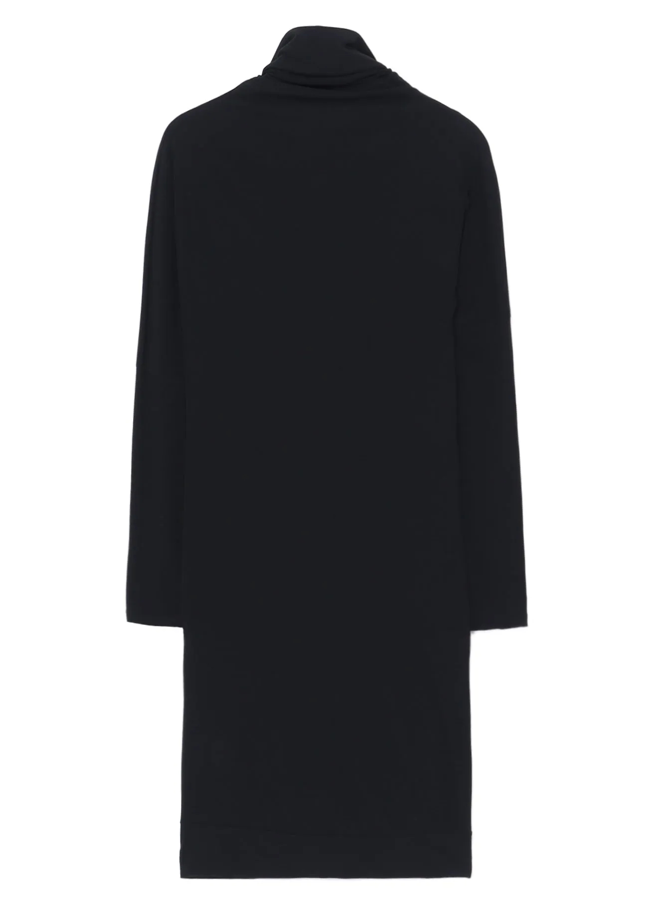 COSMORAMA COTTON DRAPED LONG SLEEVE BUTTON-UP TURTLENECK TOP