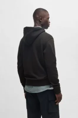 Cotton-terry relaxed-fit hoodie with contrast logo