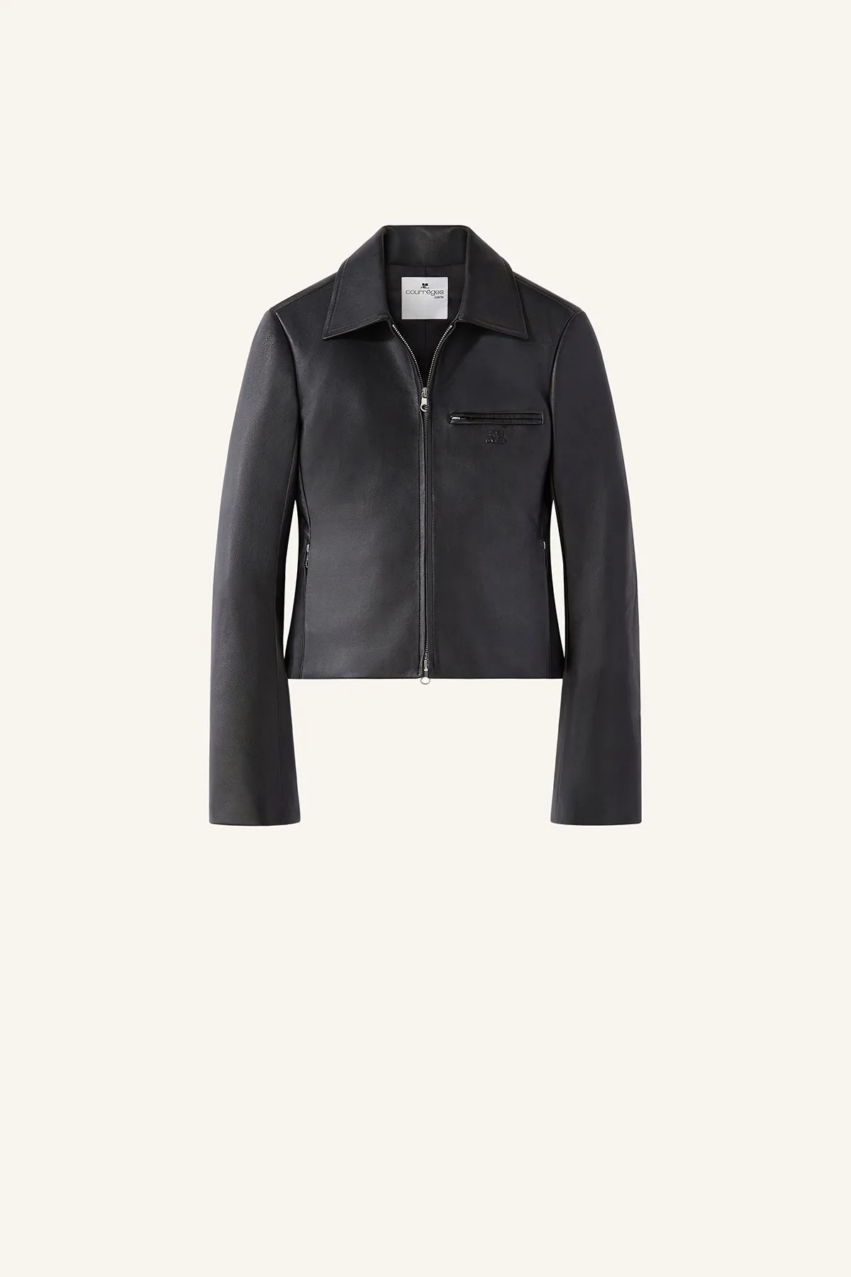 COURRGES | ZIPPED LEATHER JACKET
