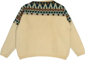 Cream Patterned Jumper | ThriftTale