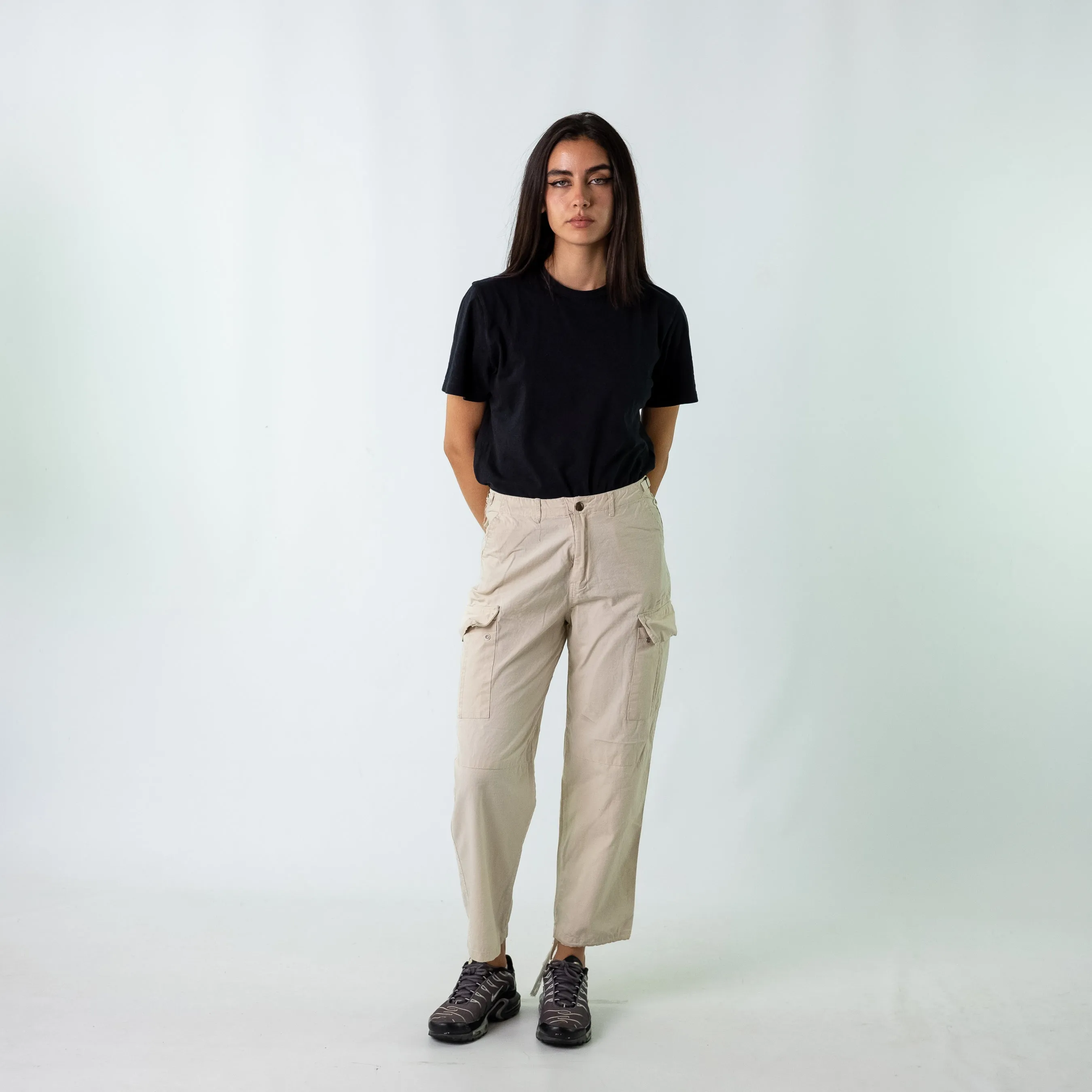 Cream y2ks Carhartt Woven Cargo Pants Baggy Pants (28x28)