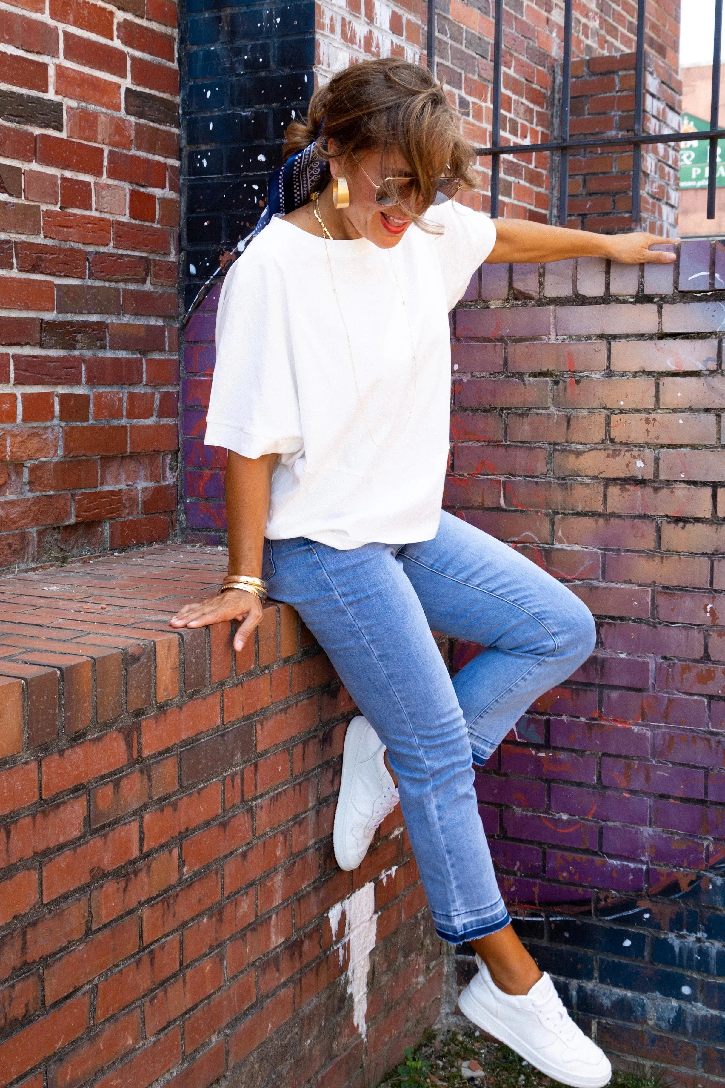 Crew Neck Top - Ivory