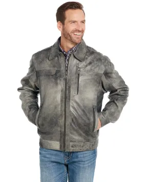 Cripple Creek Men's Open Bottom Zip Front Distressed Lamb Nappa Jacket
