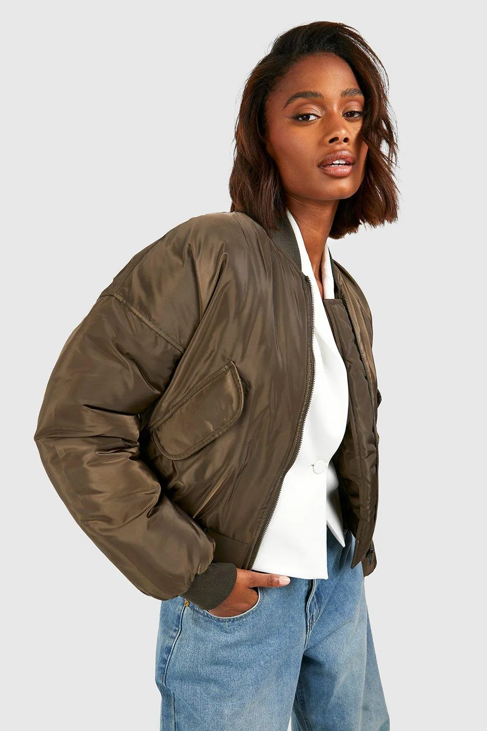 Crop Bomber Jacket