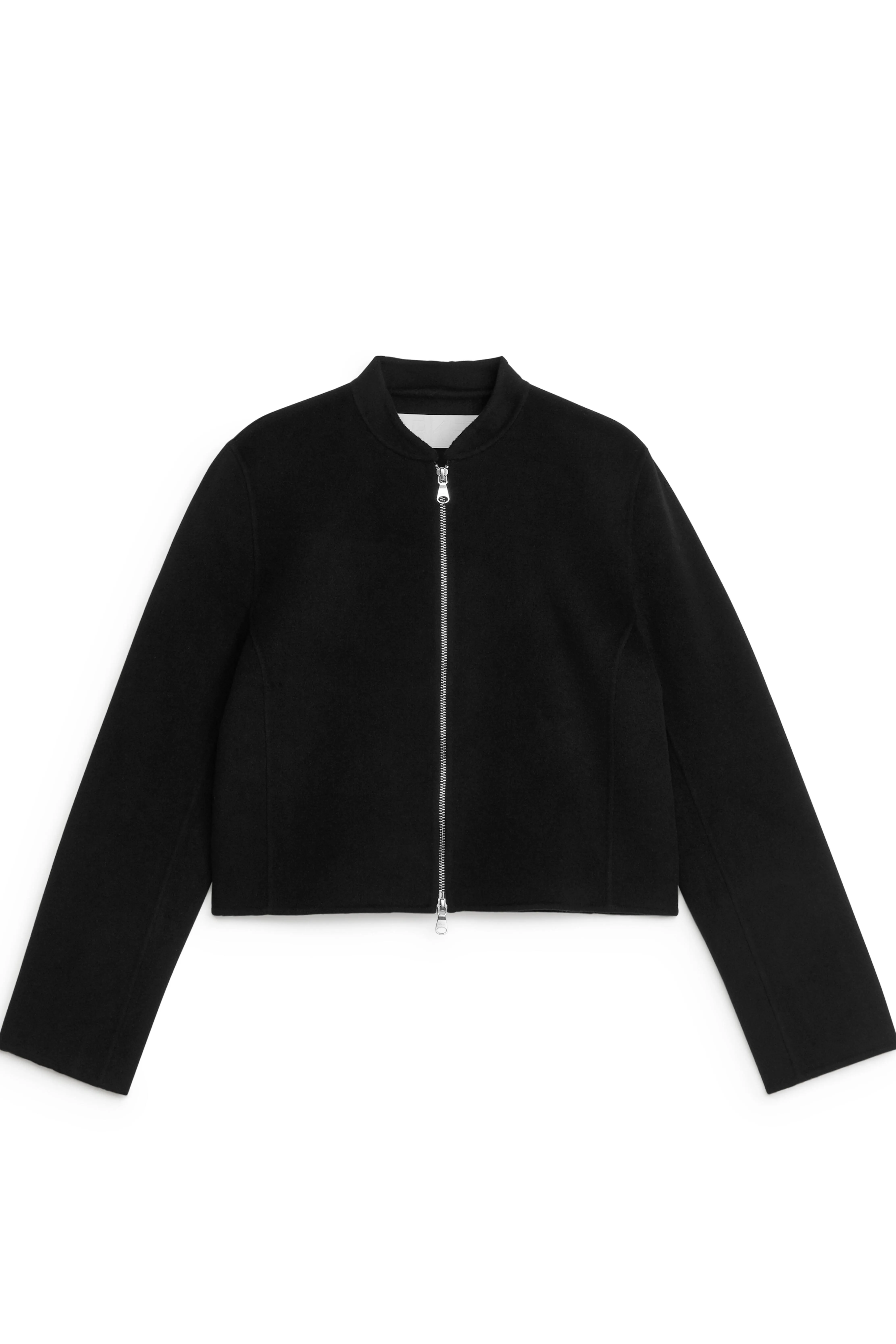 Cropped Doublé Jacket - Long sleeve - Cropped - Black - Ladies | H&M GB