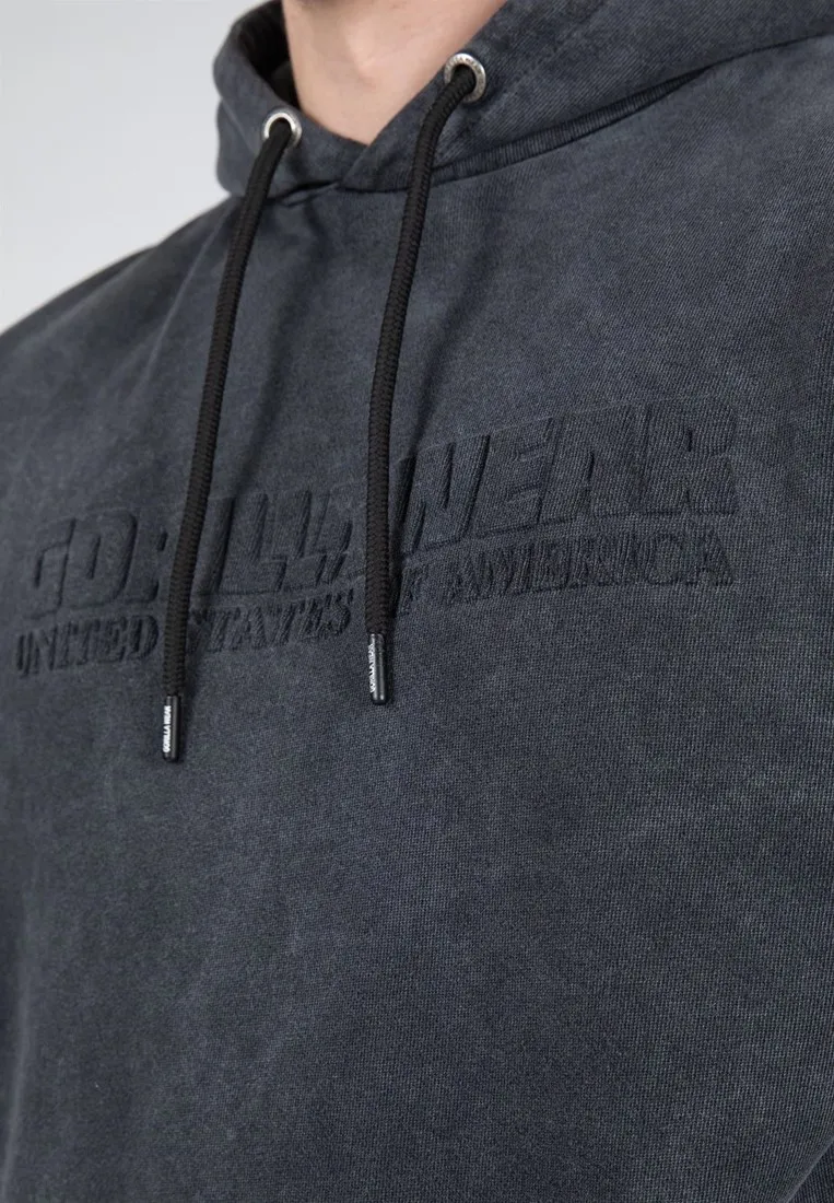Crowley Men's Oversized Hoodie - Washed Gray - L Gorilla Wear