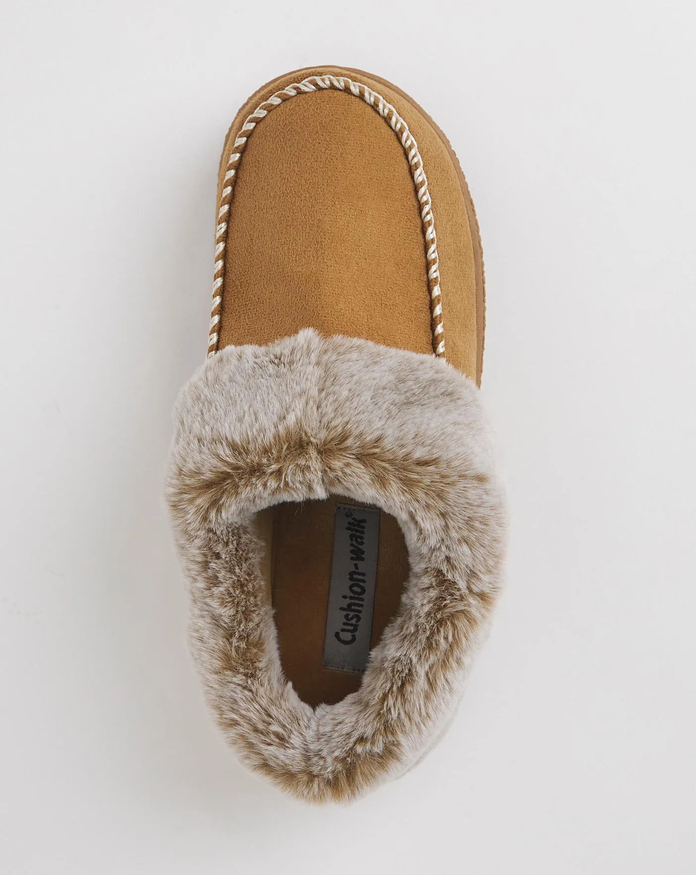 Cushion Walk Cosy Stitch Detail Slipper Wide E Fit