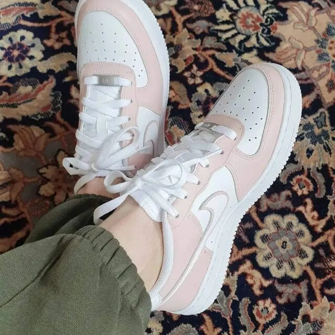 Custom air force 1 BARELY ROSE  Nike air force 1