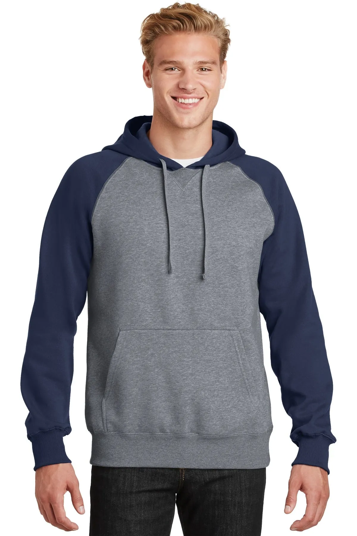 Custom Embroidered - Sport-Tek Raglan Colorblock Pullover Hooded Sweatshirt. ST267